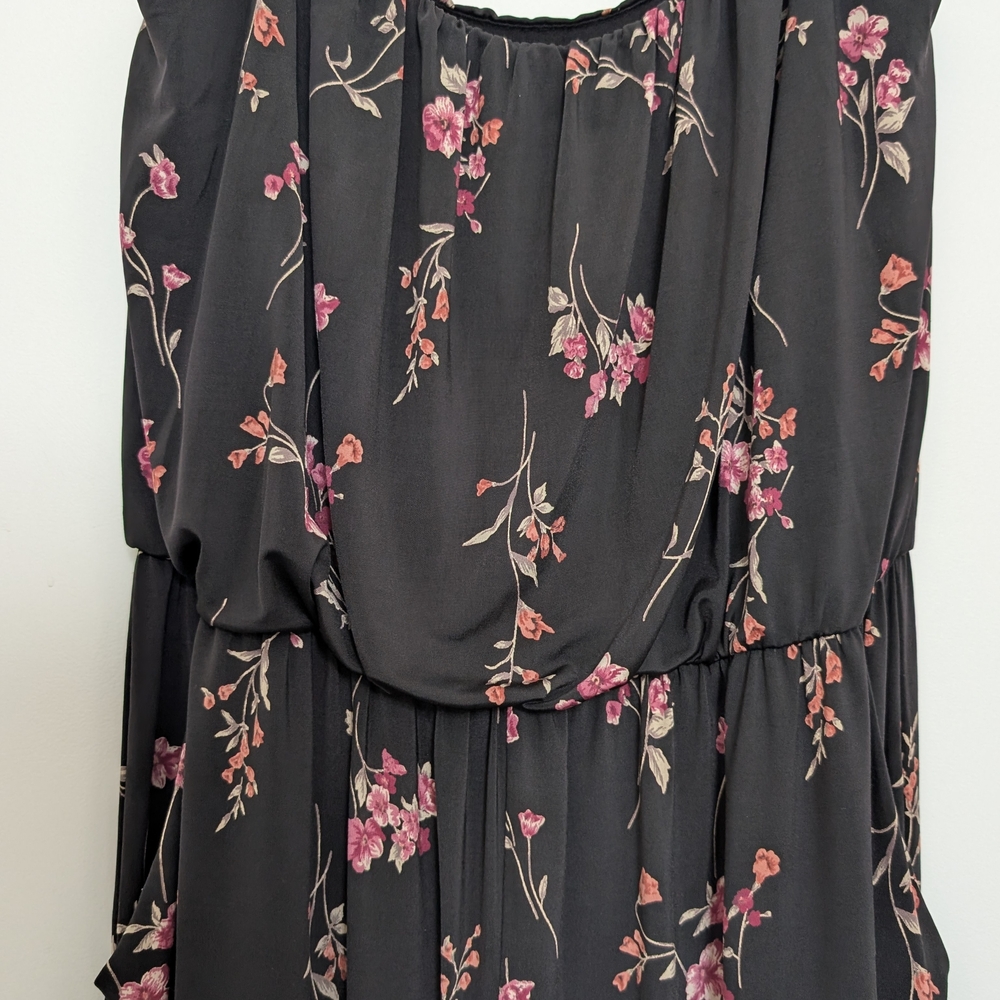 Kaileigh Sleeveless Black Floral Jumpsuit M - Picture 5 of 6